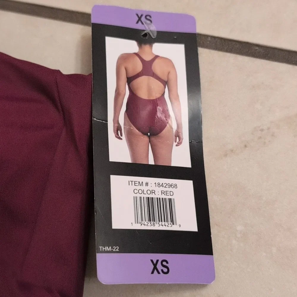 NEW TYR One Piece Swimsuit Wine Purple Red Color Size XS